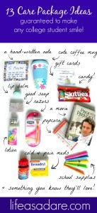 Here are some great college care package ideas for any college student you know! Mix and match to make the perfect package for your college student!