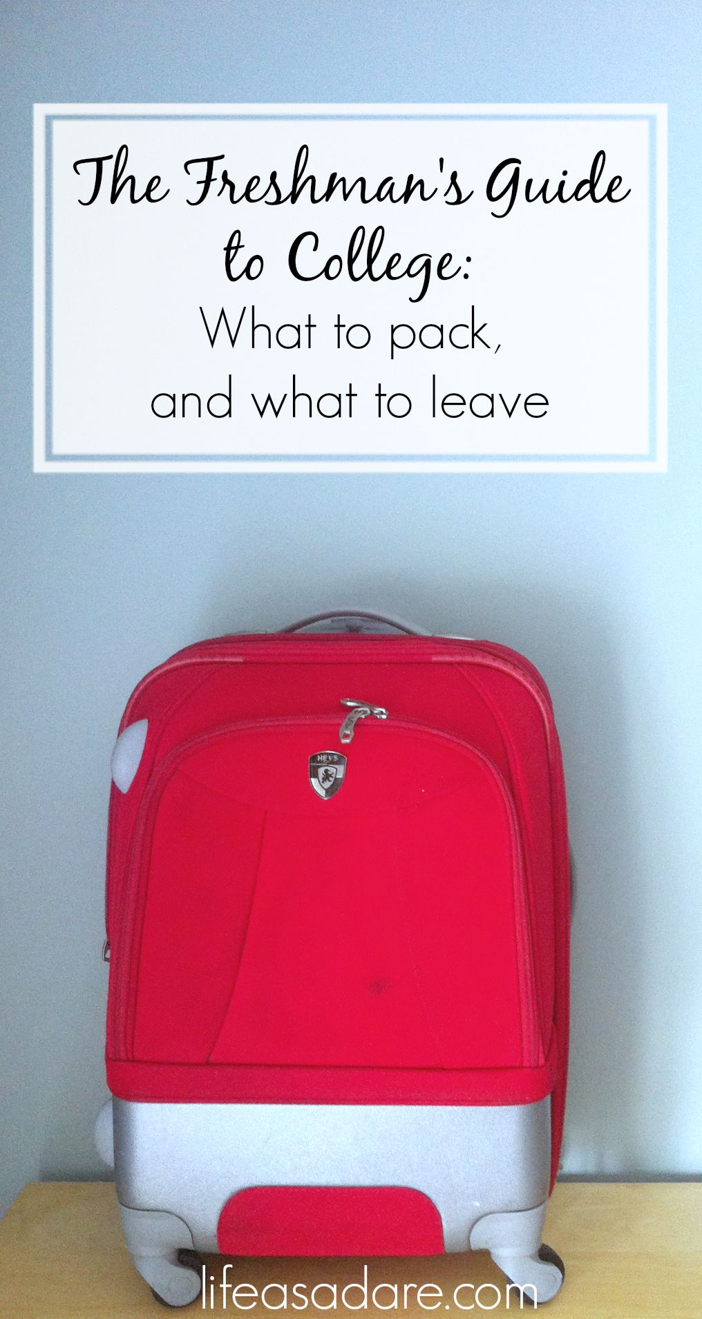 Packing for college life as a dare