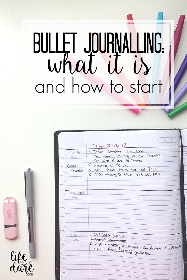 How to Bullet Journal - Life as a Dare